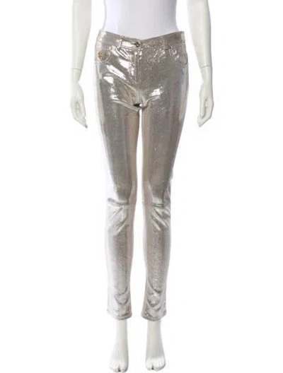 Pre-owned Roberto Cavalli Leather Skinny Leg Pants