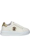 Roberto Cavalli Leather Sneakers In White