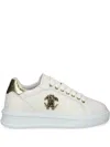 Roberto Cavalli Leather Sneakers In White