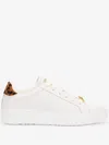 Roberto Cavalli Sneakers With Jaguar Skin Back In White