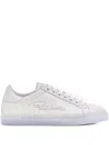 Roberto Cavalli Leather Sneakers In White