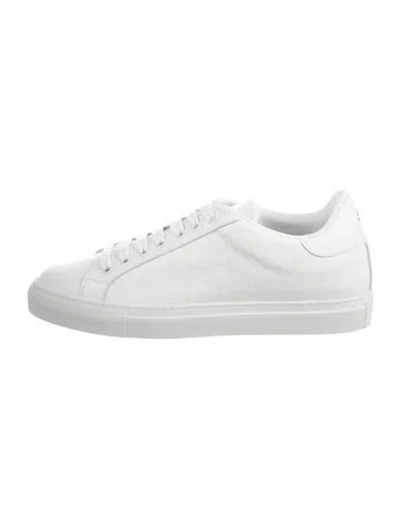 Pre-owned Roberto Cavalli Leather Sneakers In White
