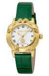 Roberto Cavalli By Franck Muller Leather Strap Watch, 32mm In Green