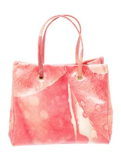Pre-owned Roberto Cavalli Leather Top Handle Bag In Pink
