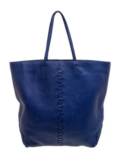 Pre-owned Roberto Cavalli Leather Tote In Blue