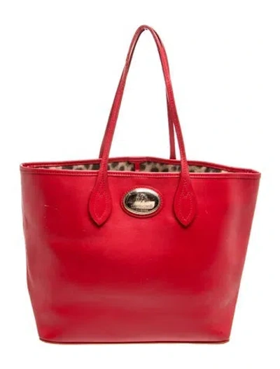Pre-owned Roberto Cavalli Leather Tote In Red