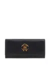 Roberto Cavalli Wallet With Monogram Rc In Black