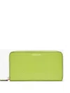 Roberto Cavalli Snake-effect Wallet With Logo In Green