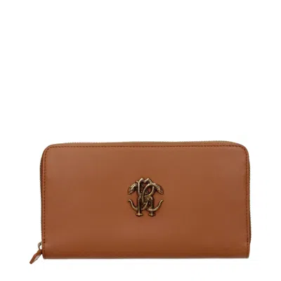 Roberto Cavalli Leather Women's Wallet In Brown