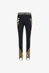Roberto Cavalli Leggings With Jaguar Skin Print In Black