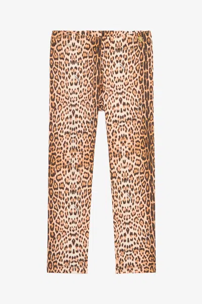 Roberto Cavalli Leggings With Jaguar Skin Print In Brown