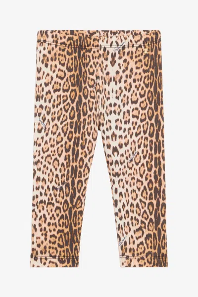 Roberto Cavalli Leggings With Jaguar Skin Print In Brown