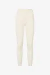 Roberto Cavalli Leggings With Openwork Python Pattern In Ivory