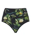 Roberto Cavalli Lemon-print Bikini Button In Multi