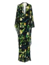 Roberto Cavalli Lemon-print Dress In Green