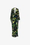 Roberto Cavalli Lemon Print Kaftan In Black