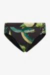 Roberto Cavalli Lemon Print Swim Briefs In Black