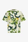 Roberto Cavalli Lemon Print T-shirt In Ivory