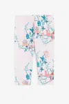 Roberto Cavalli Leopard And Flower-print Cotton Leggings In Pink