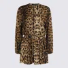 Roberto Cavalli Knee Length Dress Leopard Print In Brown