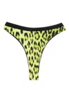 Roberto Cavalli Leopard-print Bikini Bottoms In Green