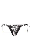 Roberto Cavalli Leopard-print Bikini Bottoms In Schwarz