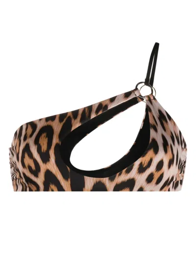 ROBERTO CAVALLI LEOPARD-PRINT BIKINI TOP