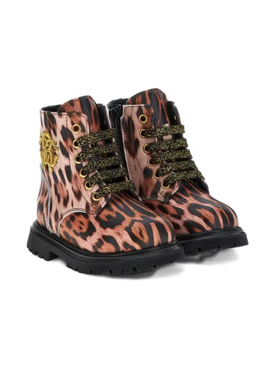 Roberto Cavalli Kids' Leopard-print Boots In Animal Print