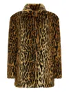 Roberto Cavalli Leopard-print Button Coat In Multi