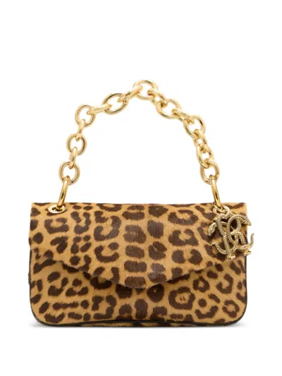 ROBERTO CAVALLI LEOPARD-PRINT CHAIN BAG