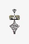 Roberto Cavalli Leopard-print Cut-out Swimsuit In Multicolor