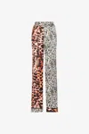 Roberto Cavalli Leopard Print Panelled Trousers In Peach