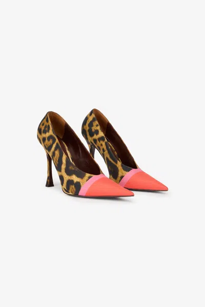 Roberto Cavalli Leopard Print Pump In Multi