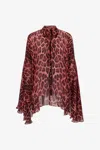 Roberto Cavalli Leopard Print Shirt In Fuchsia