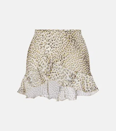 Roberto Cavalli Leopard-print Silk Beach Cover-up In Animal Print