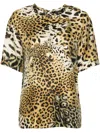Roberto Cavalli Multicolour Jaguaro T-shirt In 中性色
