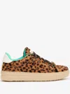 Roberto Cavalli Sneakers With Jaguar Skin Print In Brown