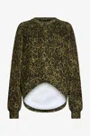Roberto Cavalli Leopard Print Sweatshirt In Green