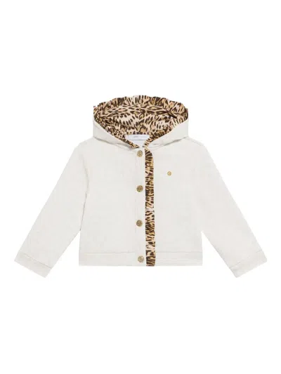 Roberto Cavalli Babies' Leopard-print Sweatshirt In Neutral