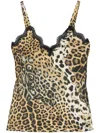 Roberto Cavalli Leopard-print Top In 00504 Bege Animal