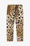 Roberto Cavalli Leopard-print Trousers In Light Brown