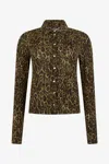 Roberto Cavalli Leopard Skin Print Shirt In Brown