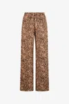 Roberto Cavalli Leopard Skin Print Trousers In Brown