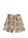 Roberto Cavalli Leopard-pattern Shorts In Neutral