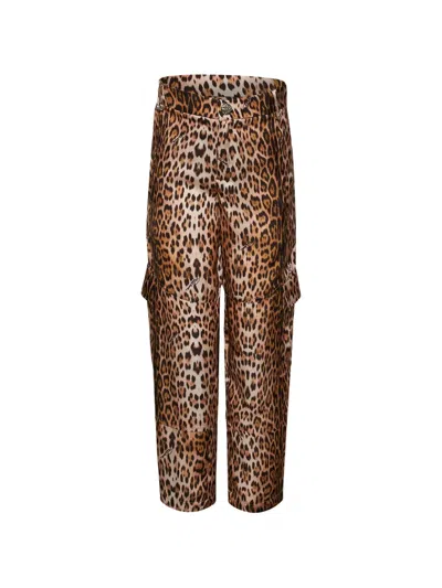 Roberto Cavalli Kids' Leopard-print Cargo Pants In Animal Print