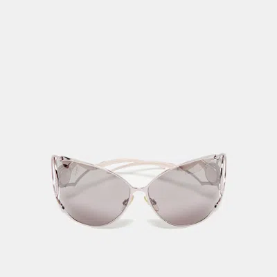 Pre-owned Roberto Cavalli Light Pink Zircone 464s Oversized Sunglasses