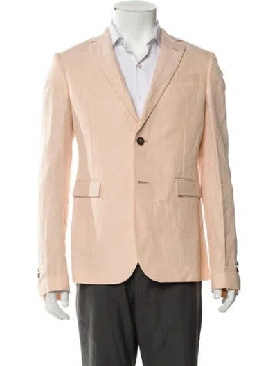 Pre-owned Roberto Cavalli Linen Blazer In Neutral