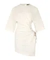 Roberto Cavalli Kurzes Kleid Mit Wall-print In White