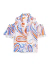 Roberto Cavalli Lizard Bandana Print Top In Orange
