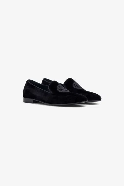 Roberto Cavalli Loafers With Logo In Black